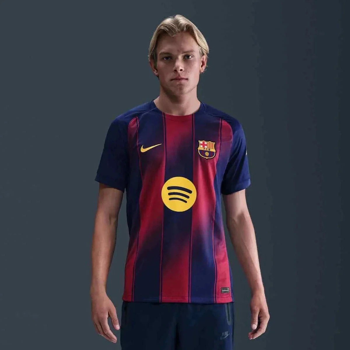 Nike 2025-26 Barcelona Men's Stadium Home Soccer Jersey - Image 3