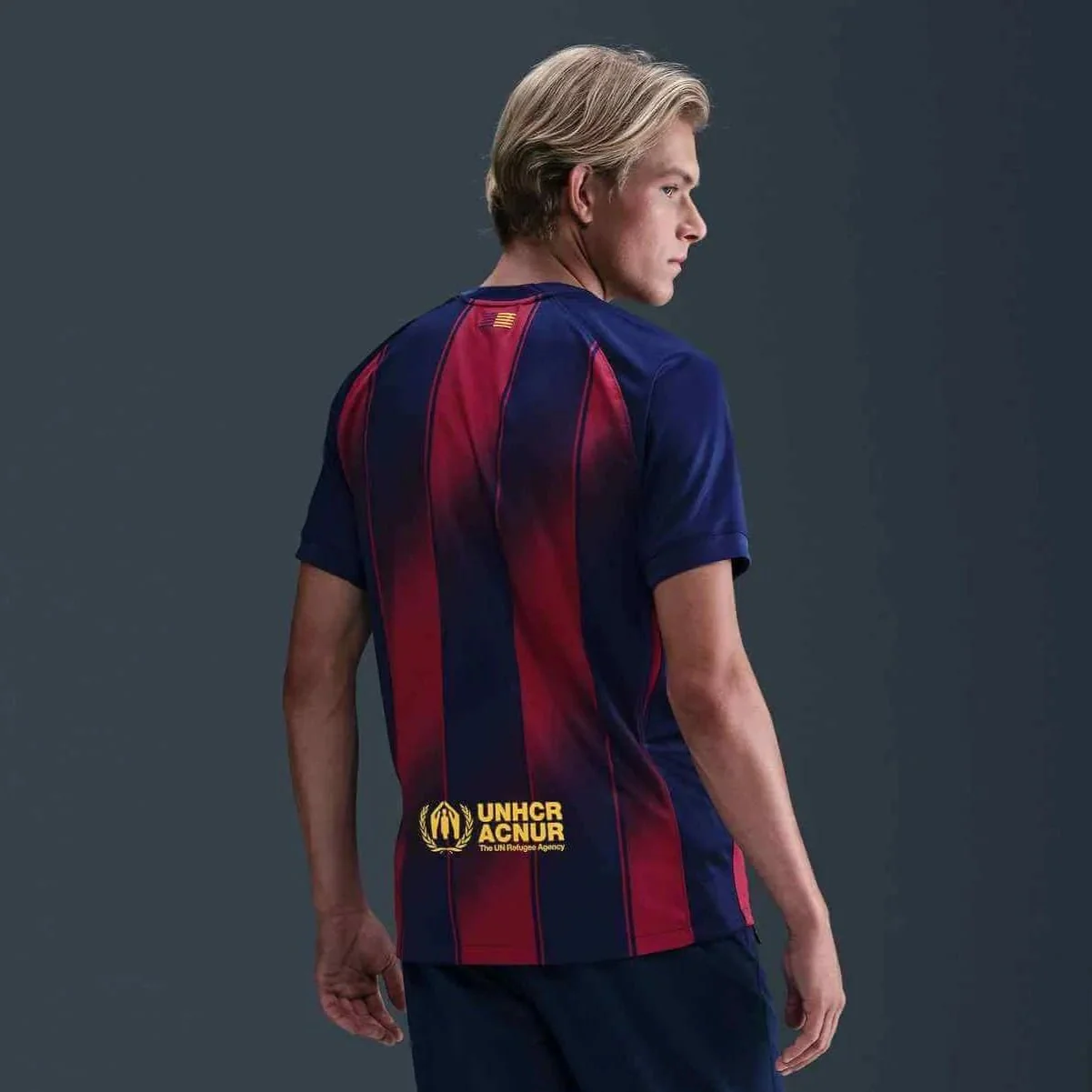 Nike 2025-26 Barcelona Men's Stadium Home Soccer Jersey - Image 4