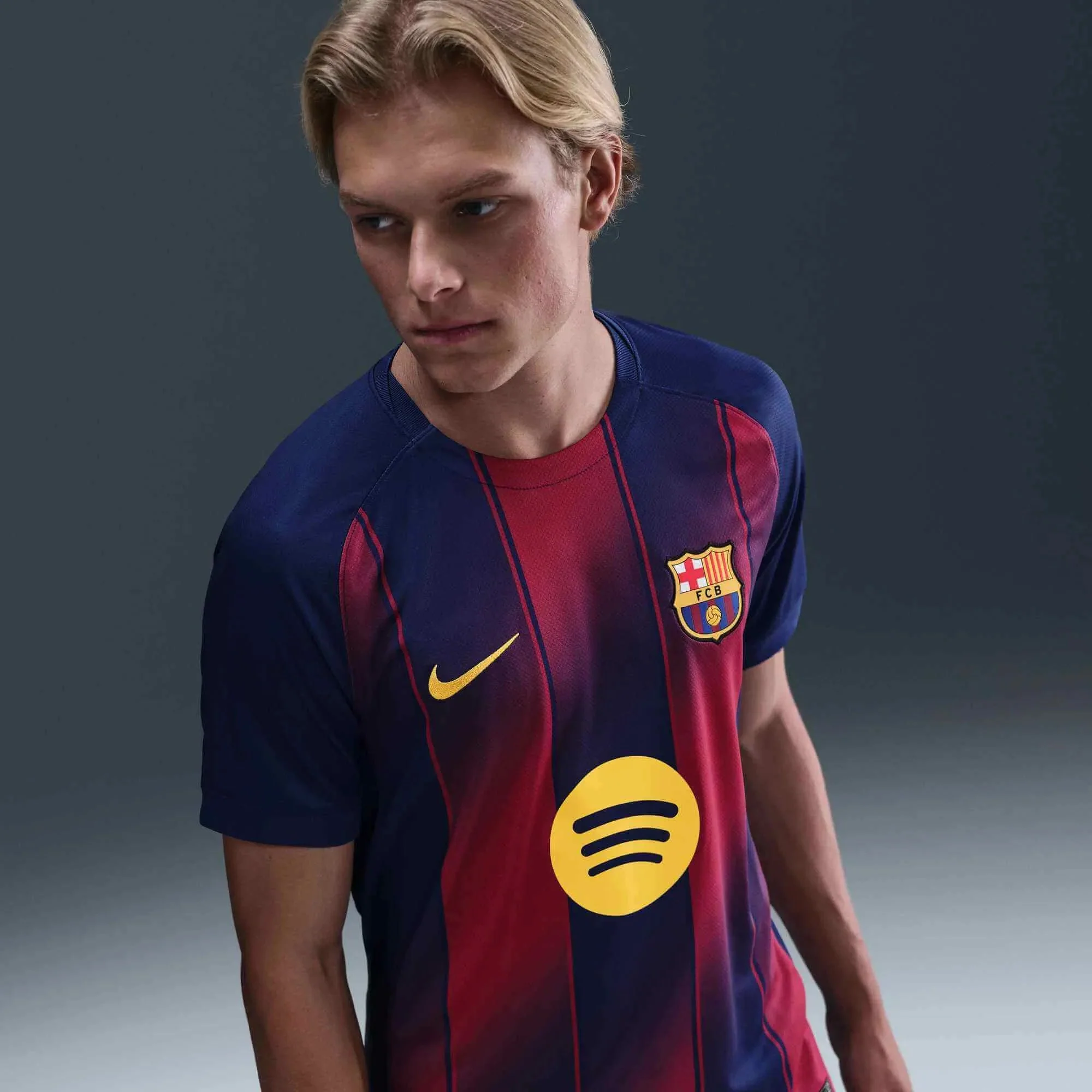 Nike 2025-26 Barcelona Men's Stadium Home Soccer Jersey - Image 5