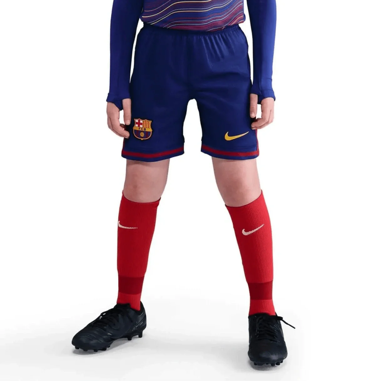Nike 2025-26 Barcelona Youth Stadium Home Shorts