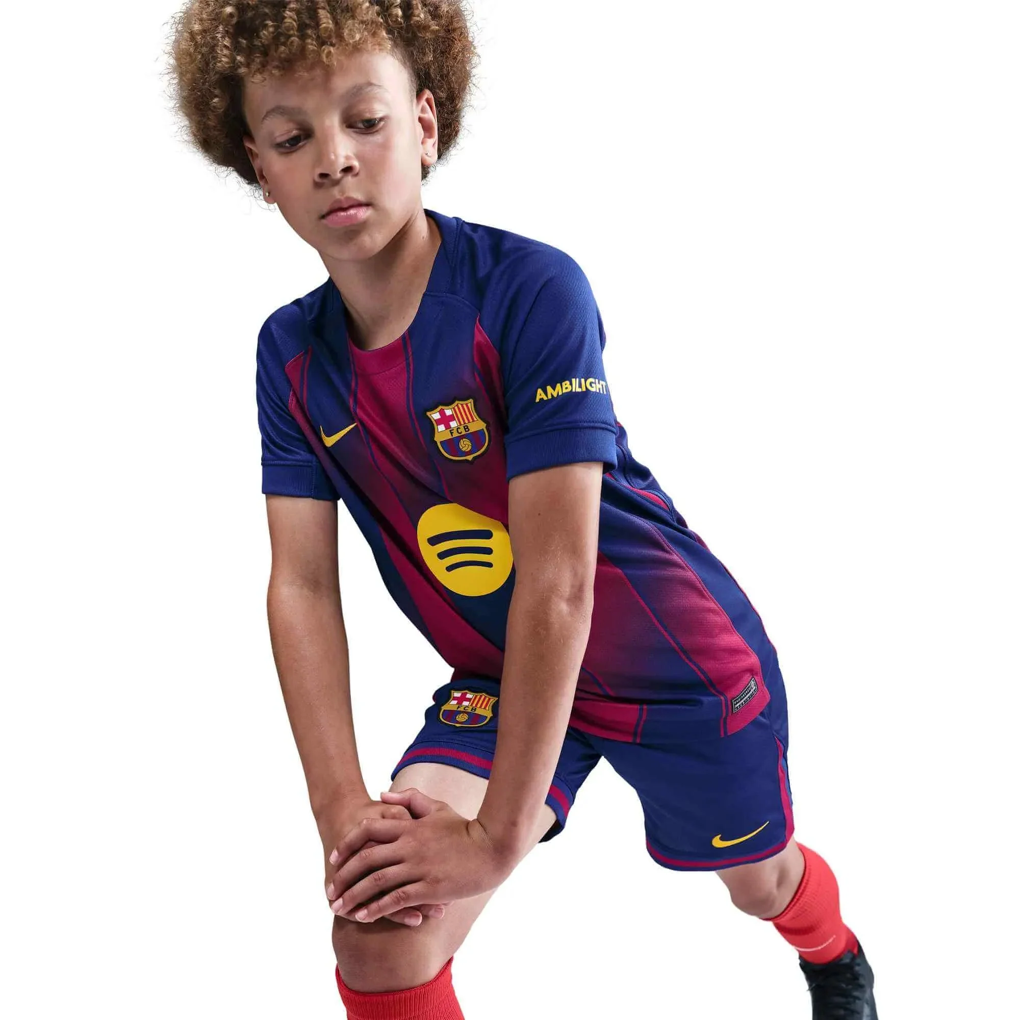 Nike 2025-26 Barcelona Youth Stadium Home Soccer Jersey - Image 6