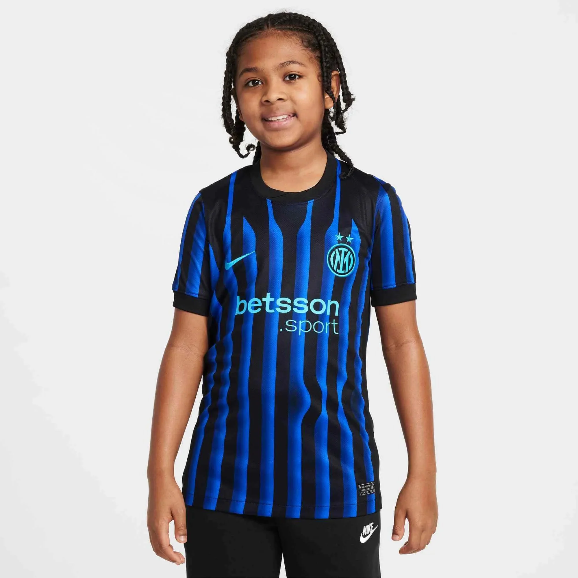 Nike 2025-26 Inter Milan Youth Stadium Home Soccer Jersey - Image 3