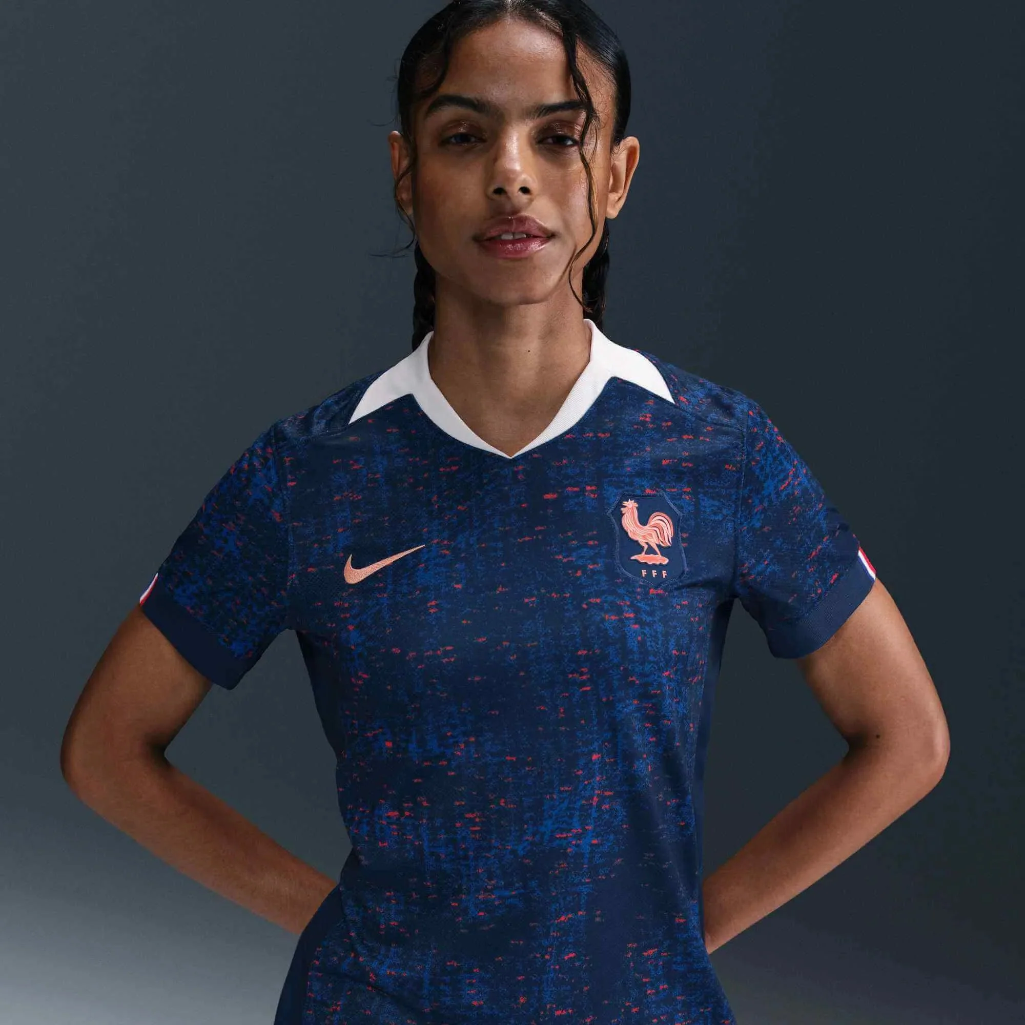 Nike 2025 France Women's Stadium Home Soccer Jersey - Image 3