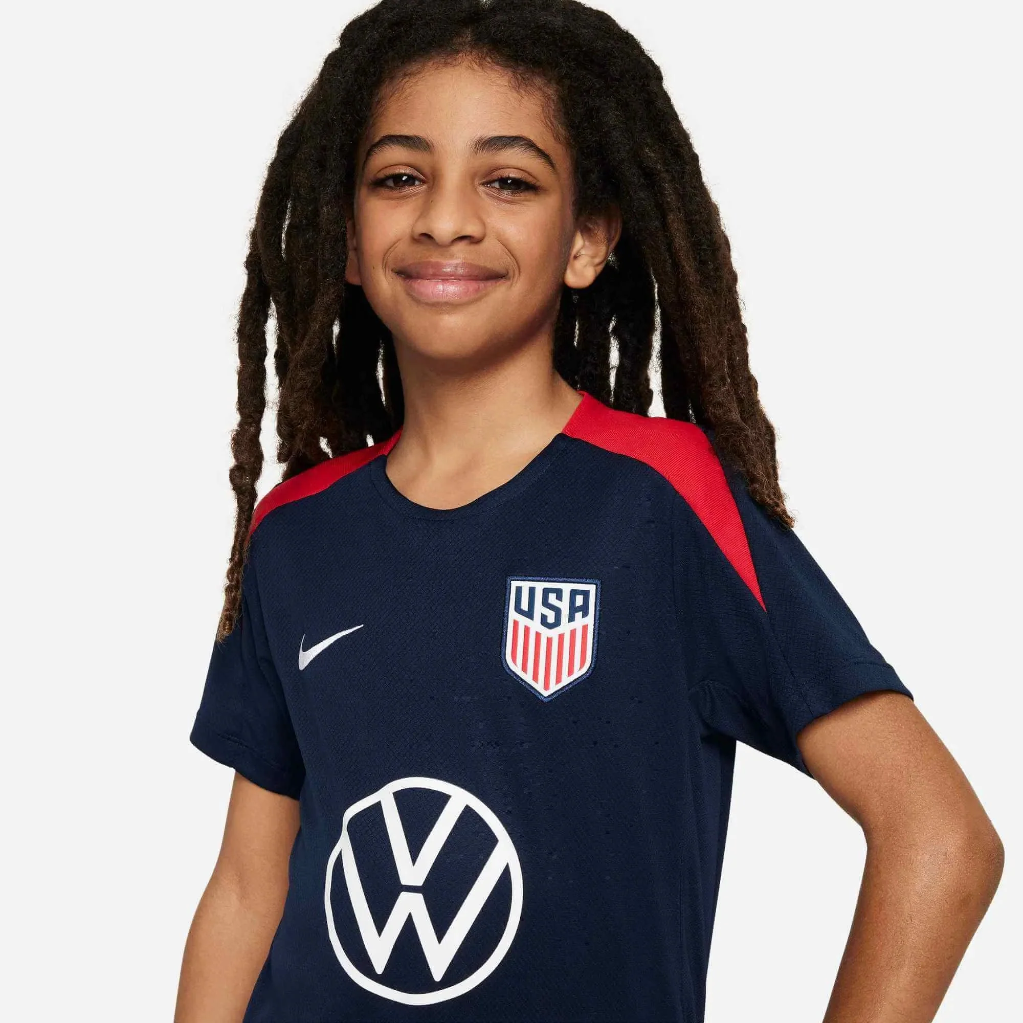 Nike 2025 USMNT Youth Dri-Fit Short-Sleeve Knit Top - Image 3