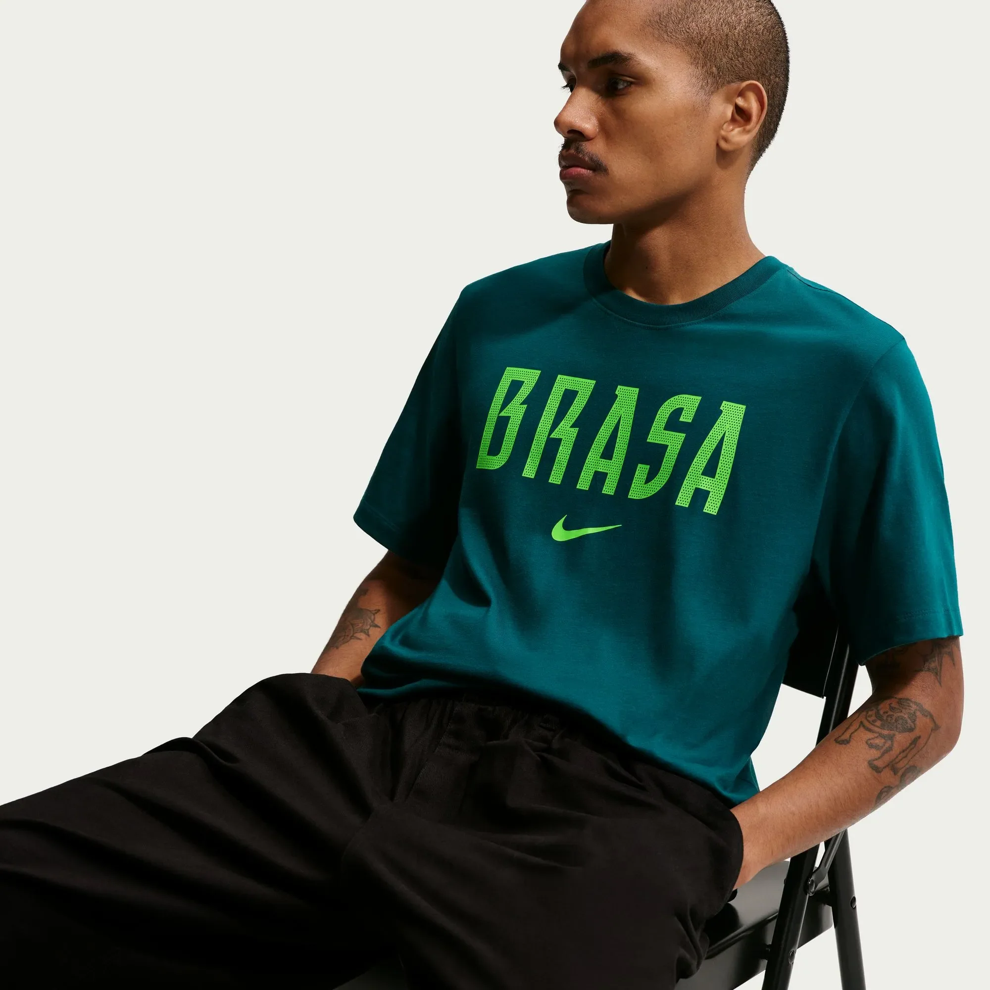 Nike 2026 Brazil Men's Wordmark Tee - Image 3