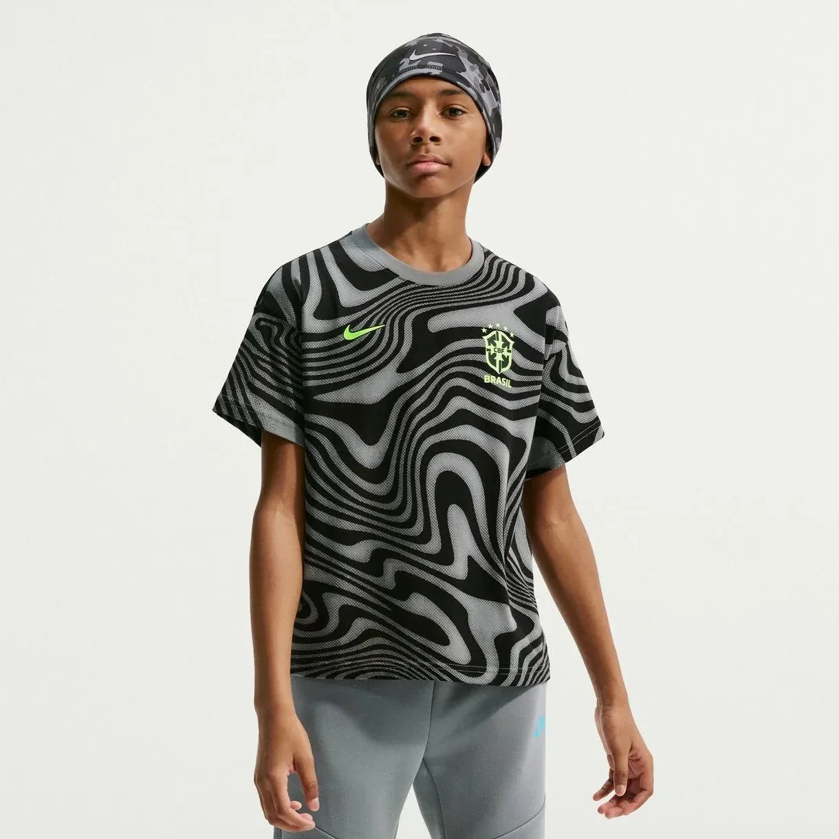 Nike 2026 Brazil Youth All Over Print Tee