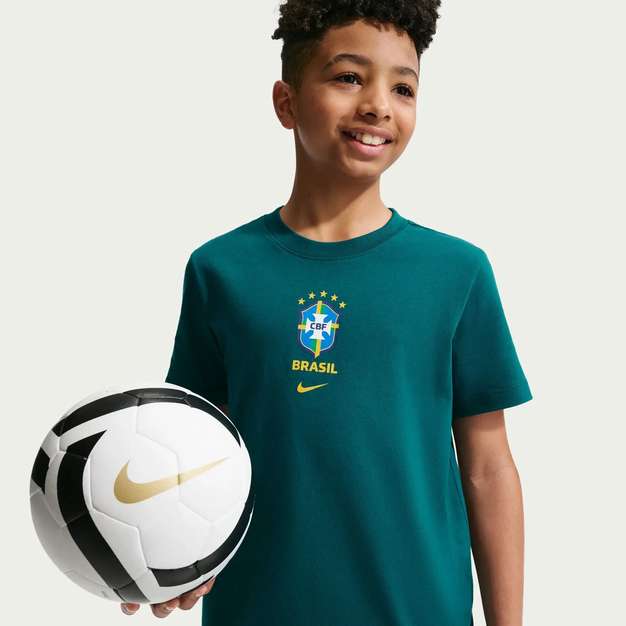 Nike 2026 Brazil Youth Crest Tee - Image 3