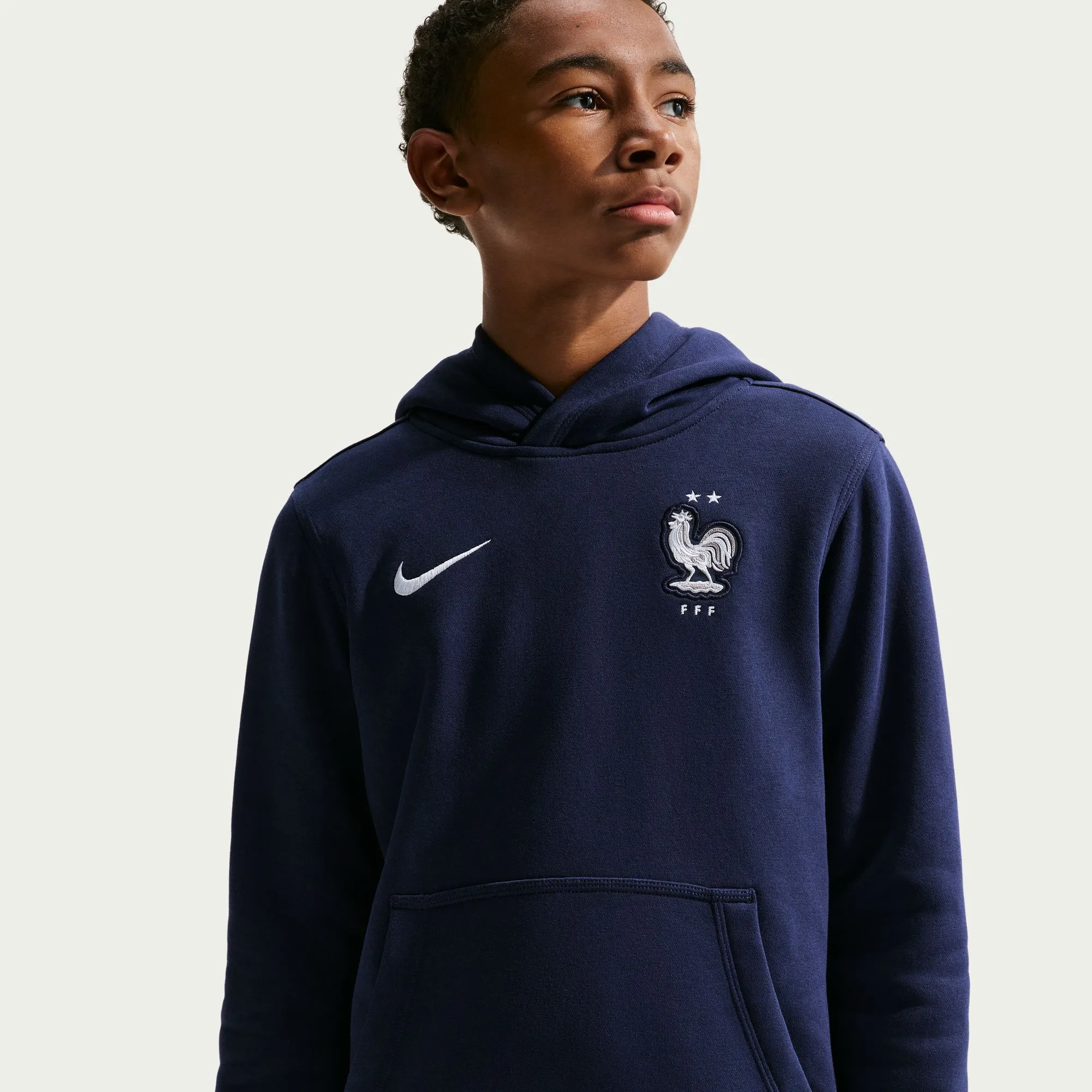 Nike 2026 France Youth Club Pullover Hoodie - Image 3