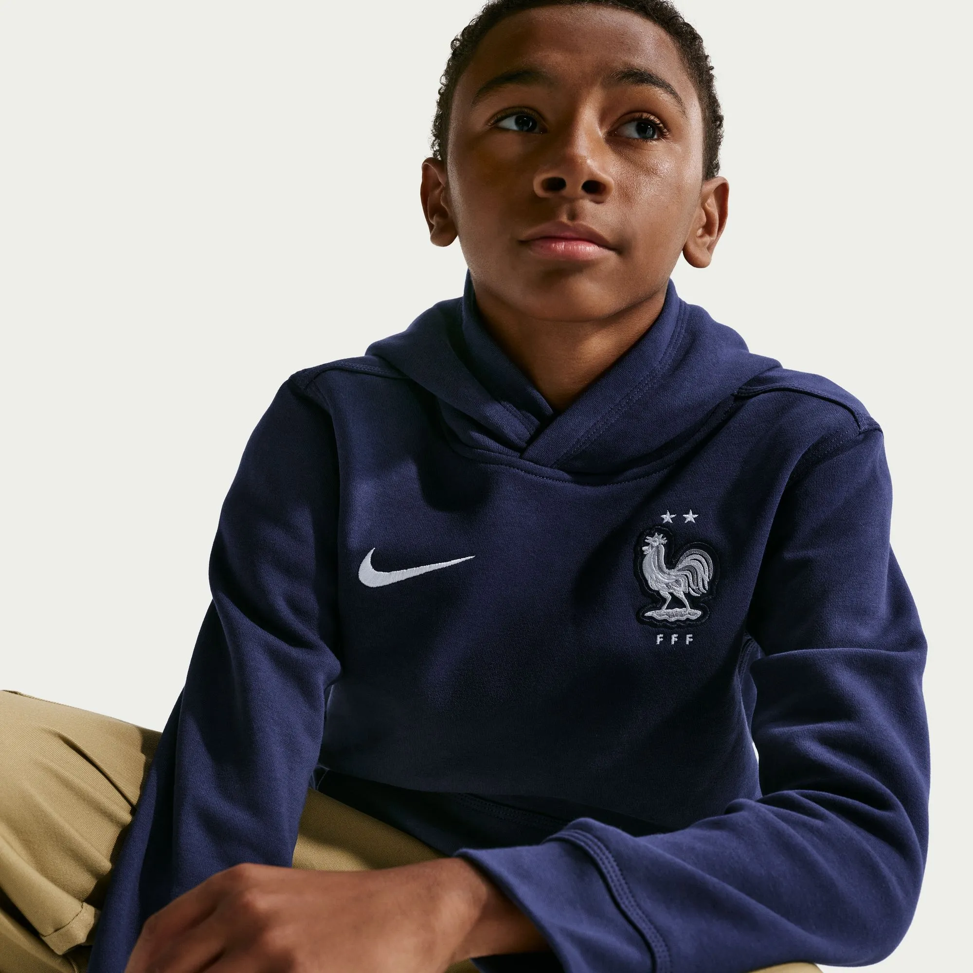 Nike 2026 France Youth Club Pullover Hoodie - Image 4