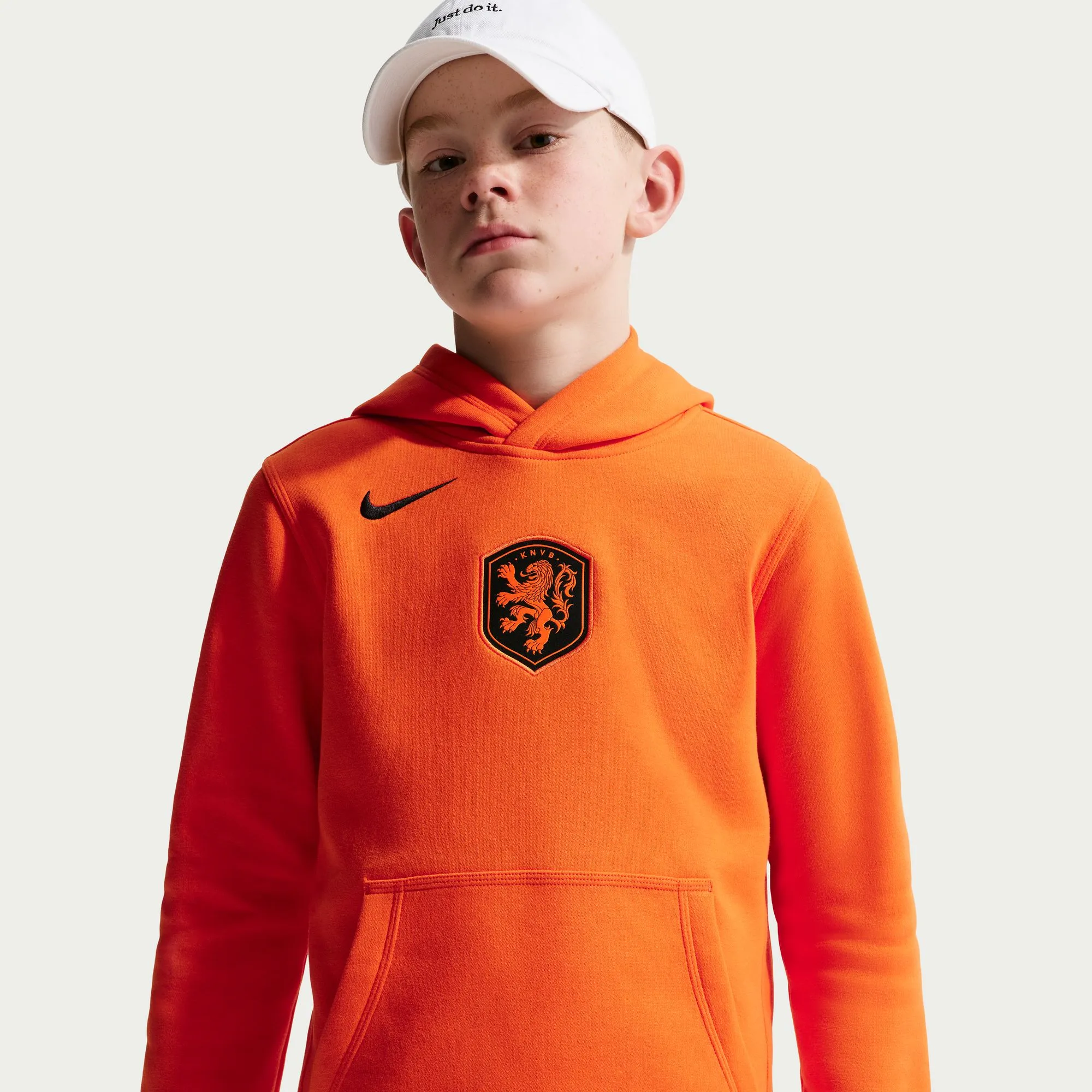 Nike 2026 Netherlands Youth Club Pullover Hoodie - Image 3
