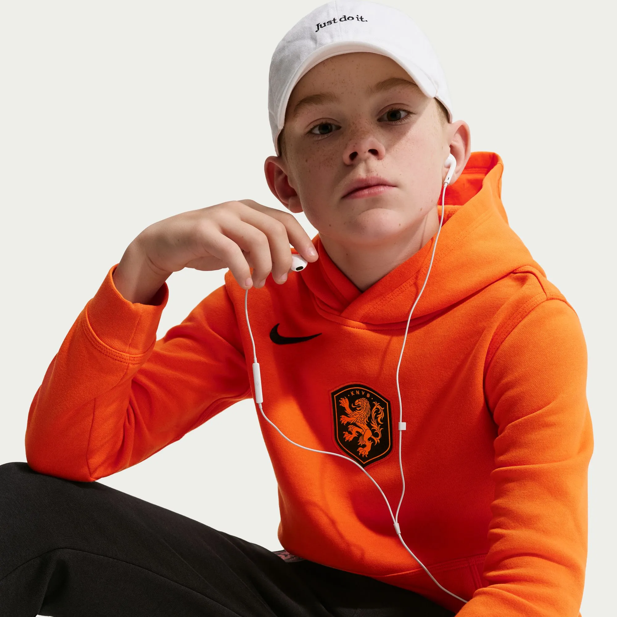 Nike 2026 Netherlands Youth Club Pullover Hoodie - Image 4