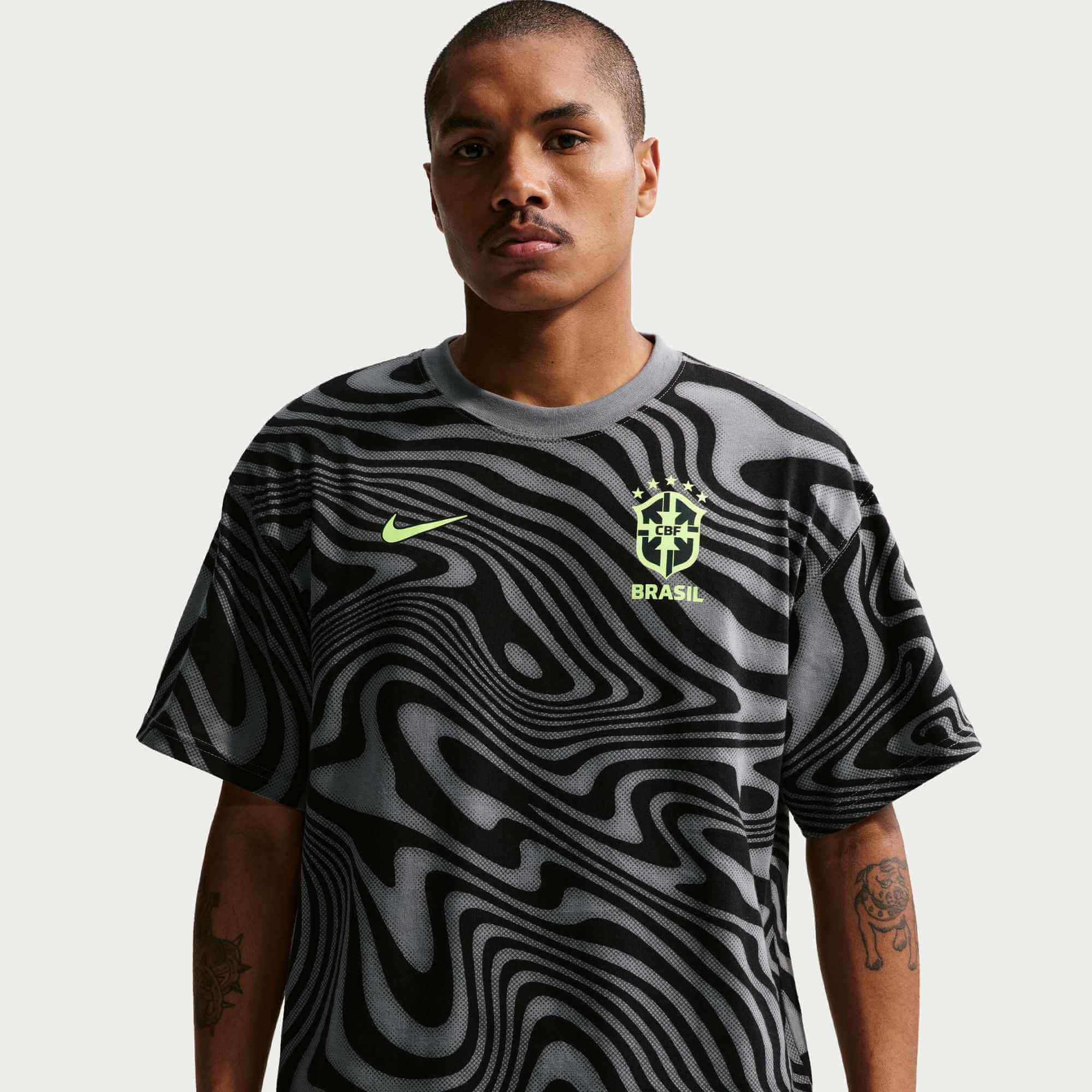 Nike 2026 Brazil Men's All Over Print Tee - Image 3