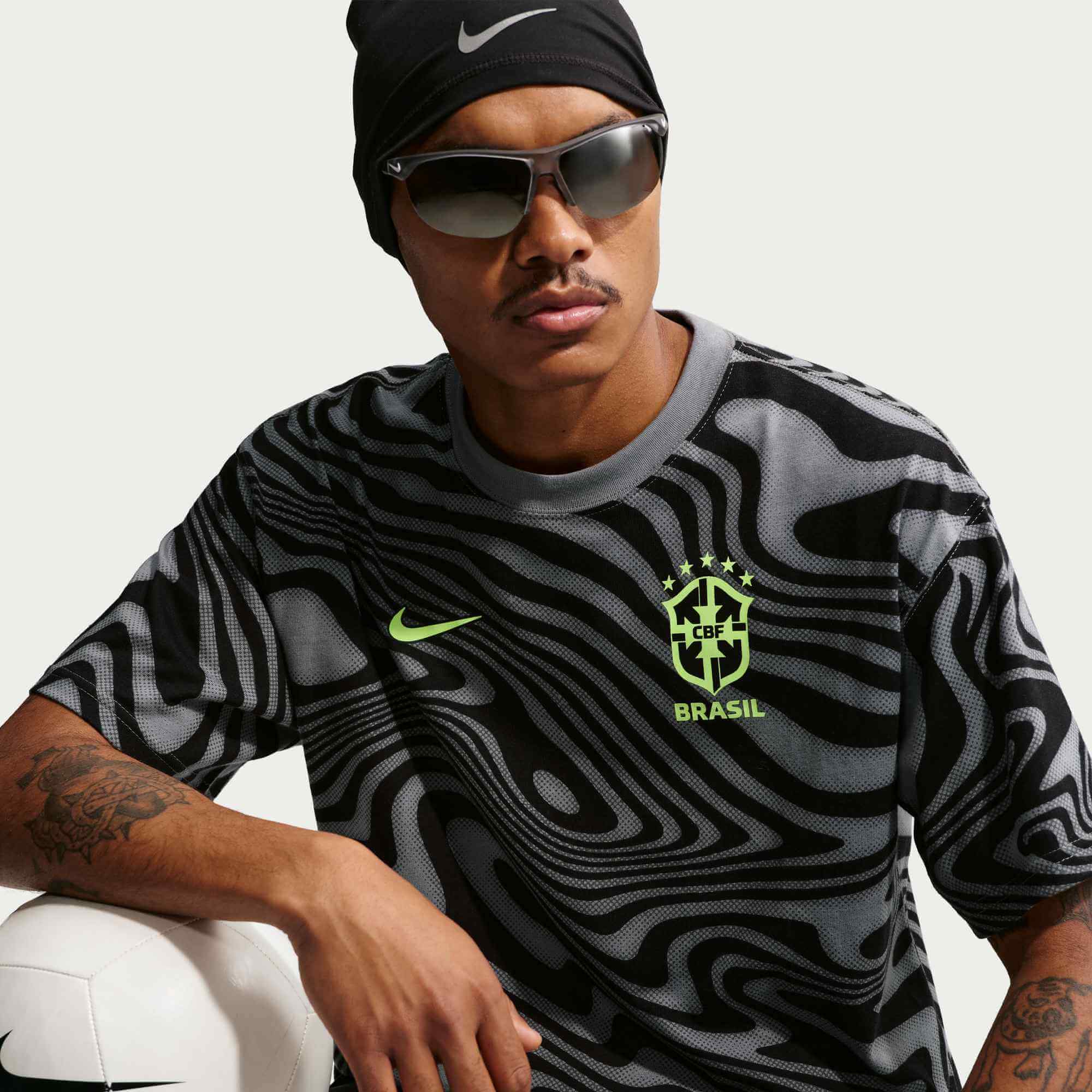 Nike 2026 Brazil Men's All Over Print Tee - Image 4