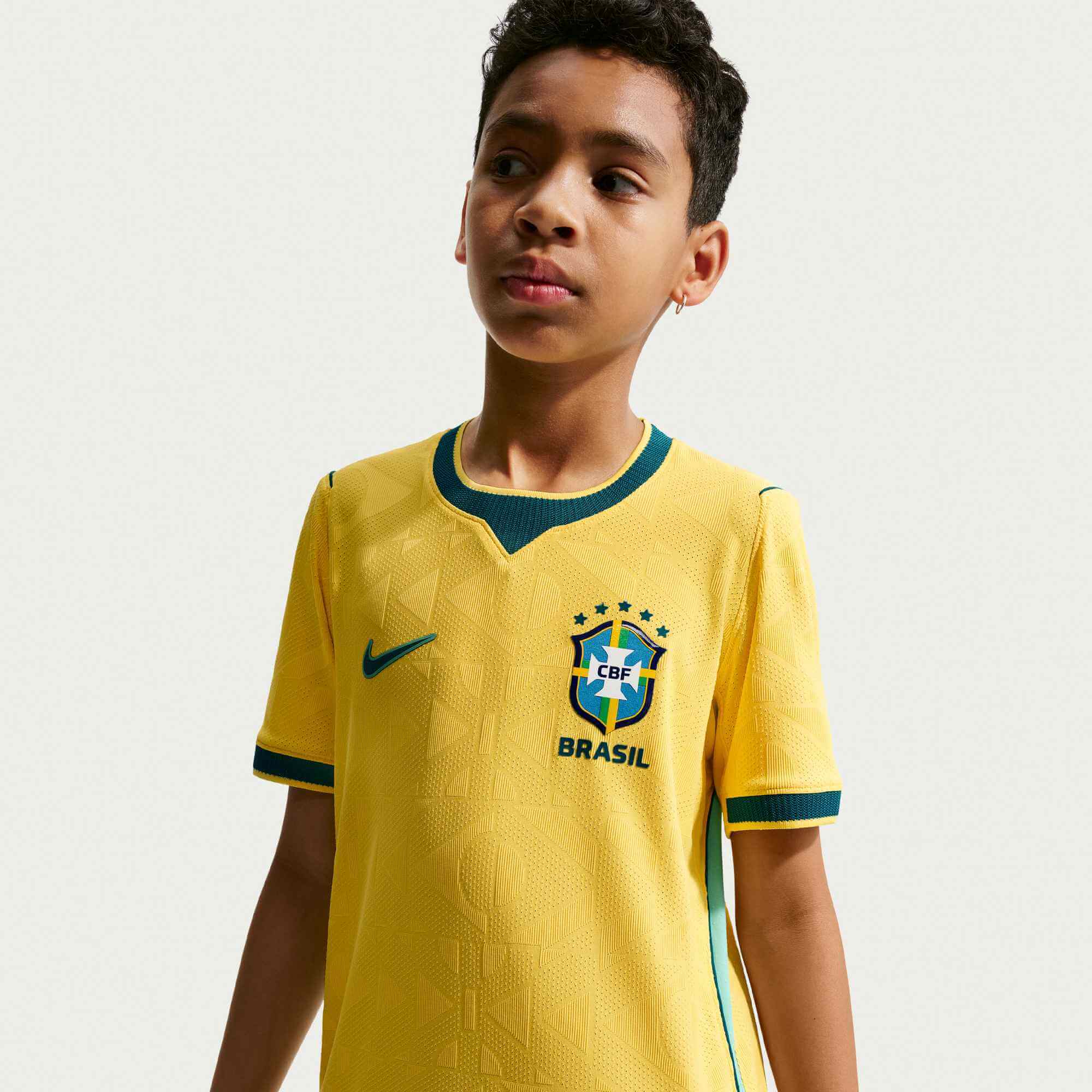 Nike 2026 Brazil Youth Authentic Home Soccer Jersey - Image 6