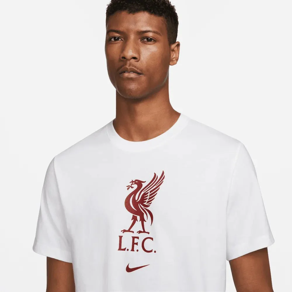 Nike 22-23 Liverpool NK Crest SS Tee - White - Image 3