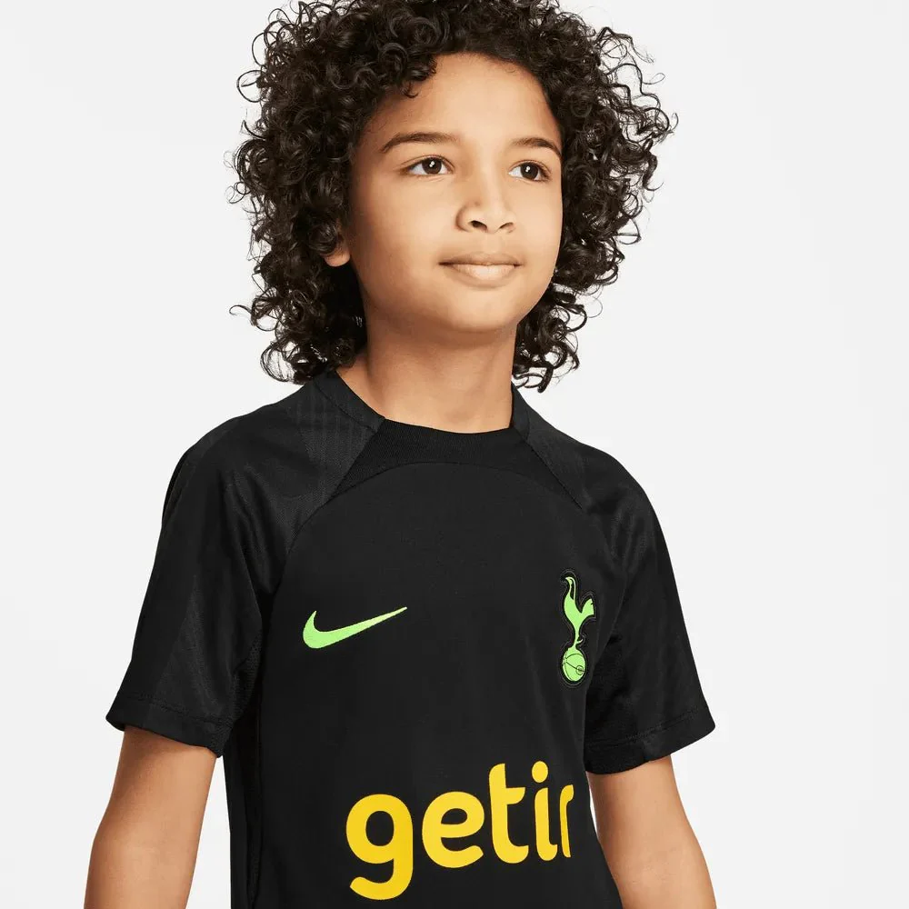 Nike 22-23 Tottenham Youth DF Strike Top - Black-Volt - Image 3