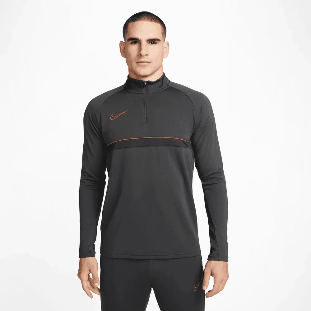 Nike Dri-Fit Academy Drill Top - Dark Smoke Grey-Off Noir-Dark Russet