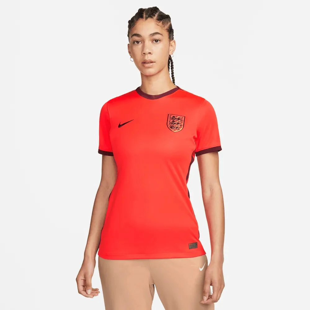 Nike England Women's EC22 Away Jersey - Crimson-Maroon - Image 3