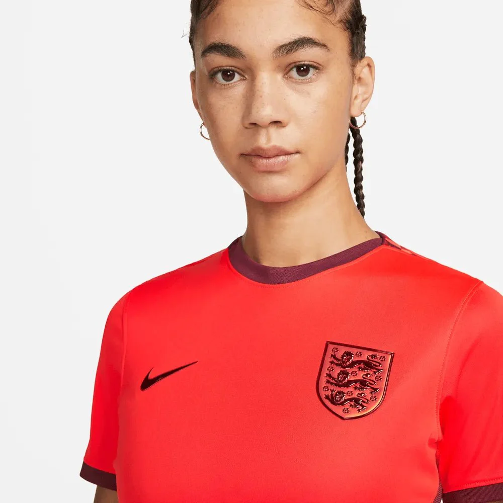 Nike England Women's EC22 Away Jersey - Crimson-Maroon - Image 5