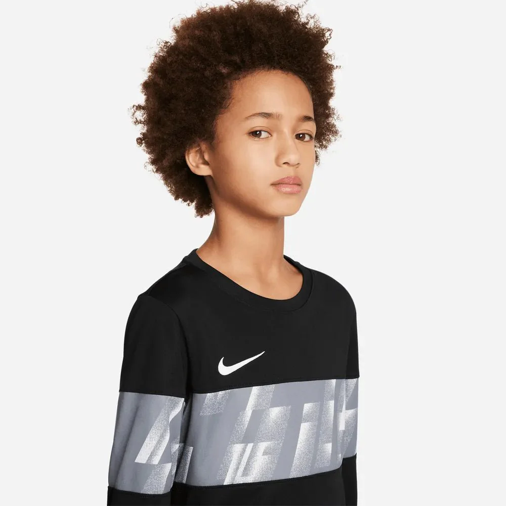 Nike FC 22-23 Youth Libero Top LS - Black-White - Image 3
