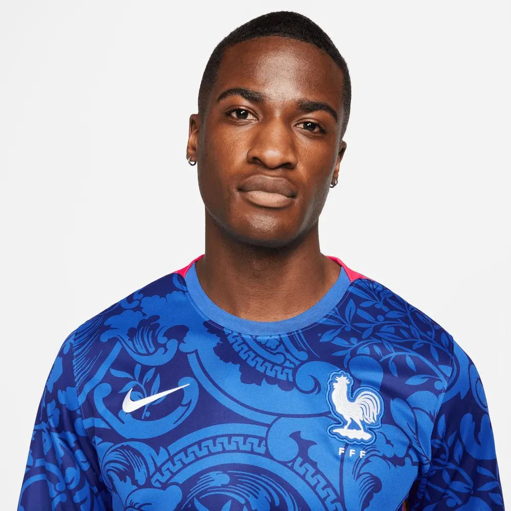 Nike France Women's EC22 (Men's Cut) Home Jersey - Hyper Cobalt-Siren Red - Image 3