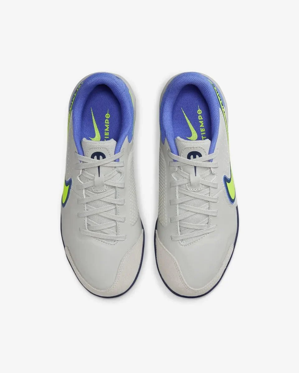 Nike Junior Legend 9 Academy Indoor - Grey-Volt-Saphire - Image 4