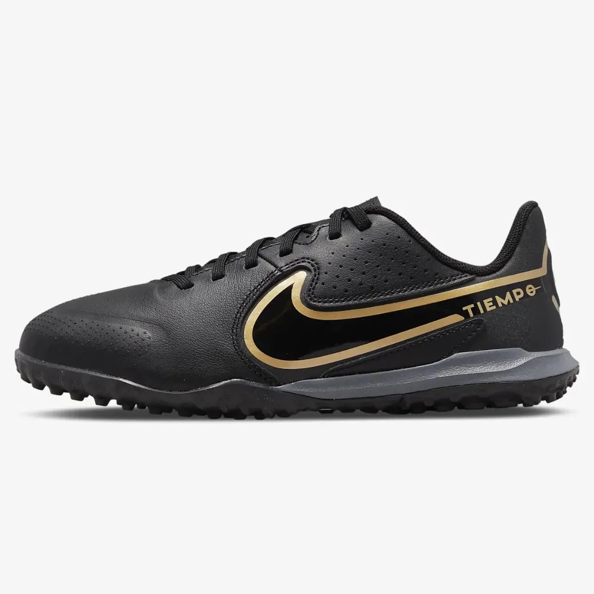 Nike Junior Legend 9 Academy Turf - Black-Dark Grey-Gold