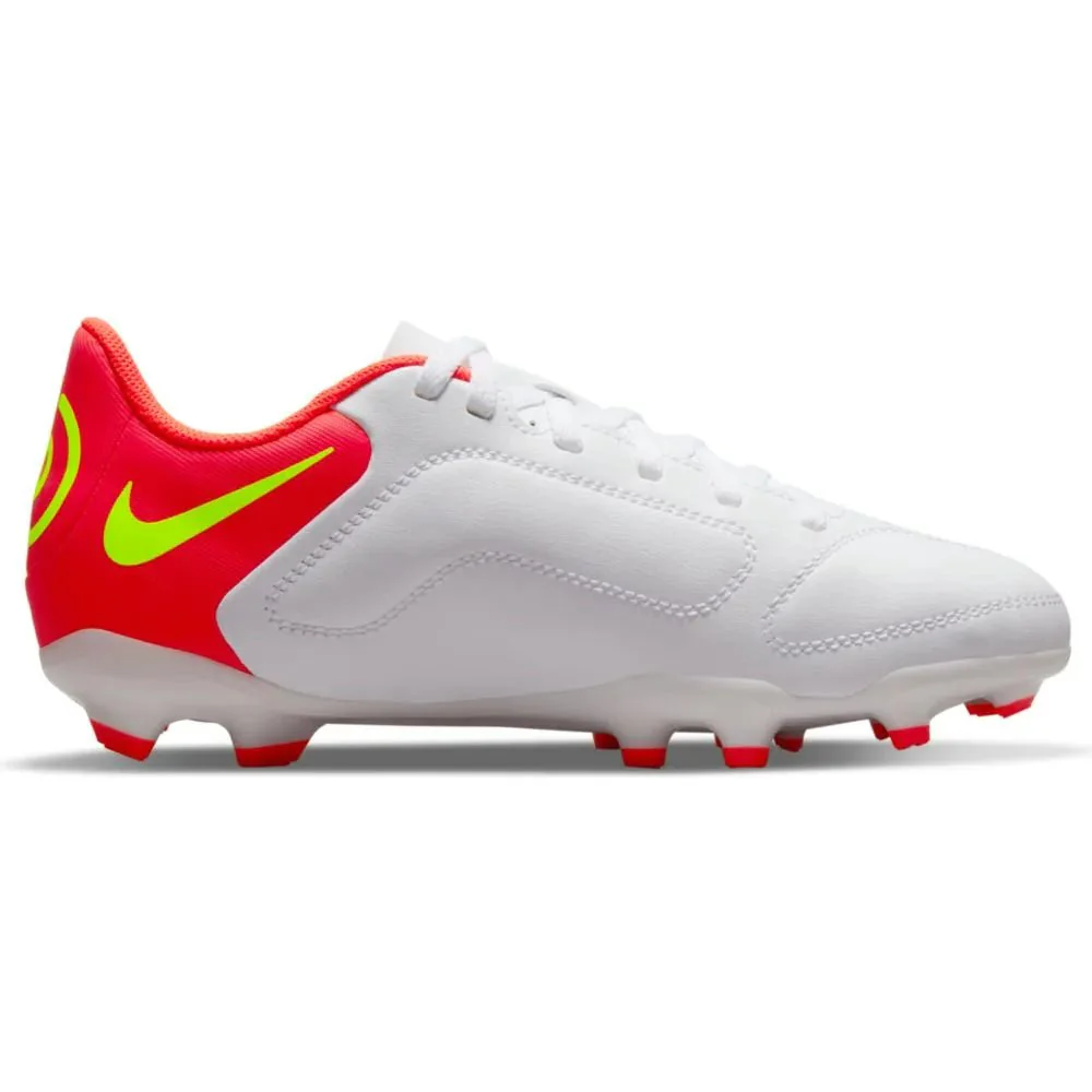 Nike JR Legend 9 Club FG-MG - White-Volt-Crimson - Image 2