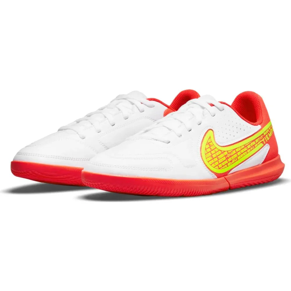 Nike Junior Legend 9 Club IC - White-Volt-Crimson - Image 3