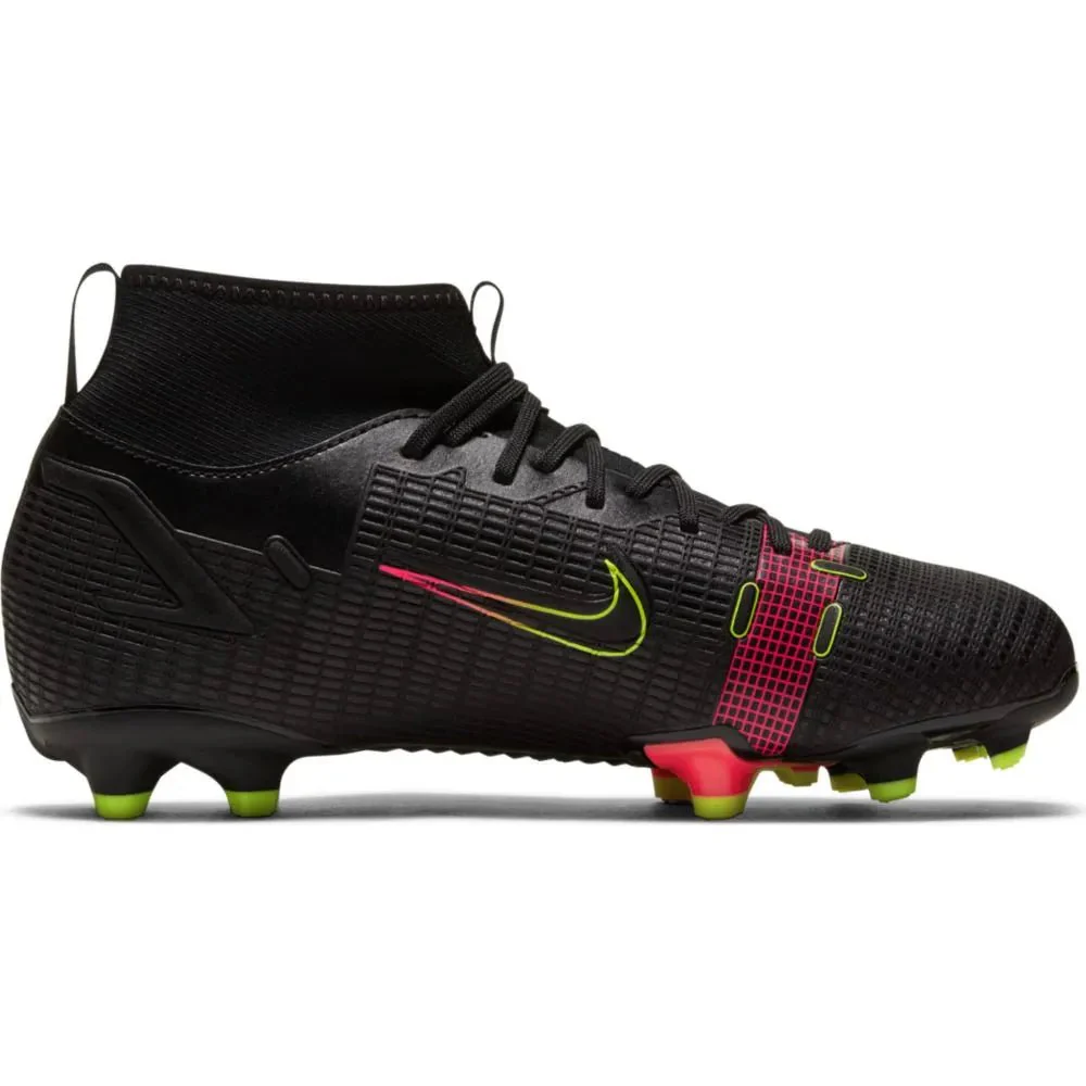 Nike JR Mercurial Superfly 8 Academy FG-MG - Black-Volt-Crimson - Image 2