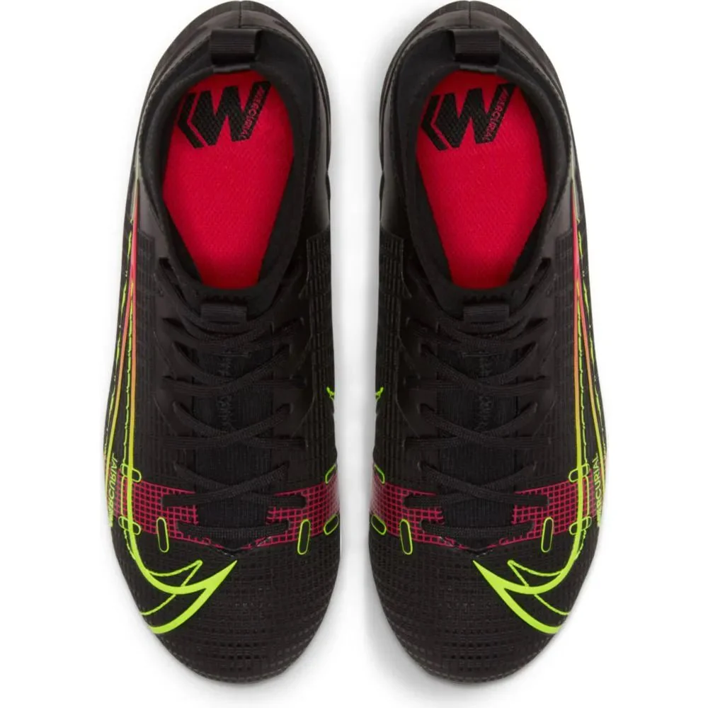 Nike JR Mercurial Superfly 8 Academy FG-MG - Black-Volt-Crimson - Image 4
