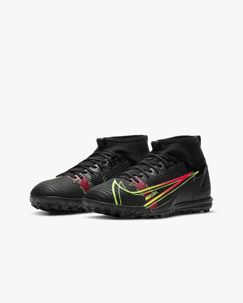 Nike JR Mercurial Superfly 8 Academy TF - Black-Volt-Crimson - Image 2