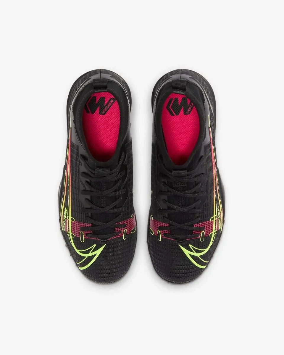 Nike JR Mercurial Superfly 8 Academy TF - Black-Volt-Crimson - Image 3