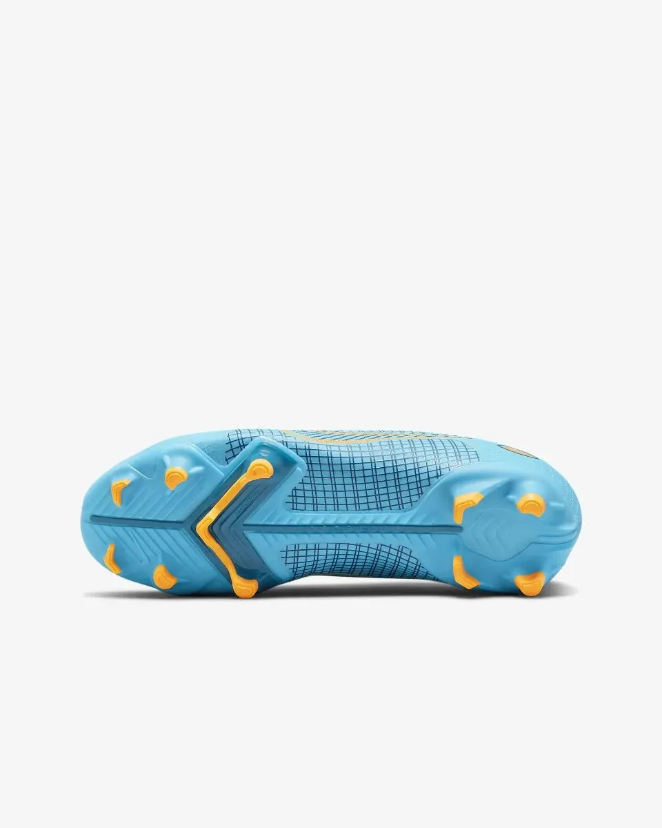 Nike Junior Mercurial Vapor 14 Academy FG-MG - Chlorine Blue-Laser Orange - Image 5