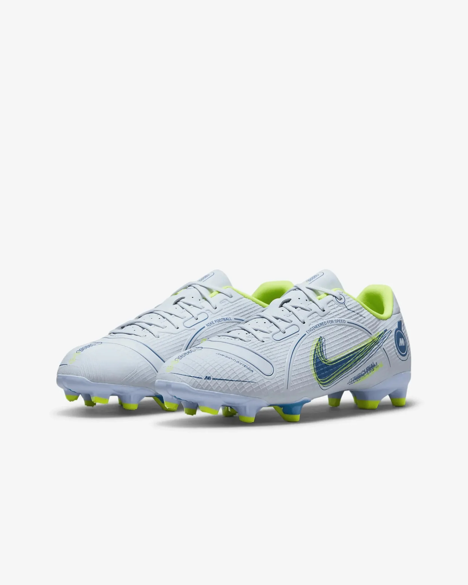 Nike Junior Mercurial Vapor 14 Academy FG-MG - Grey-Blue - Image 3