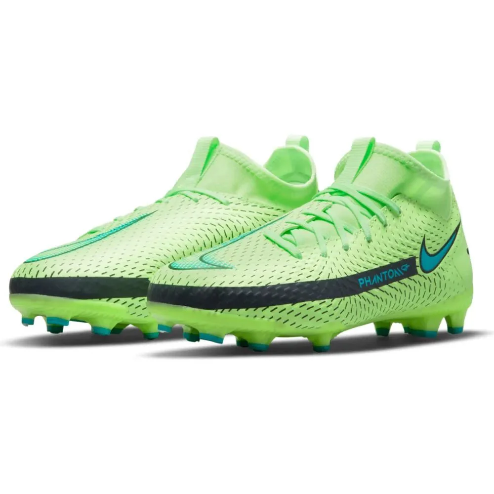 Nike JR Phantom GT Academy DF FG-MG - Lime Glow-Aquamarine - Image 3