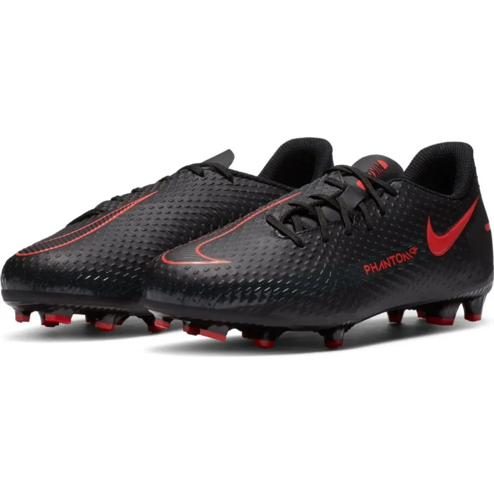 Nike Junior Phantom GT Academy FG-MG - Black-Red - Image 3