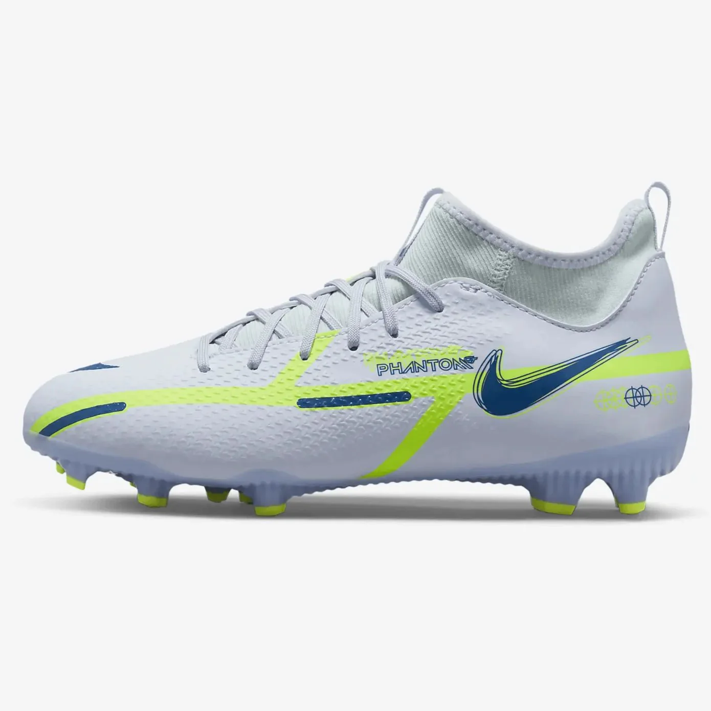 Nike Junior Phantom GT2 Academy DF FG-MG - Grey-Blue