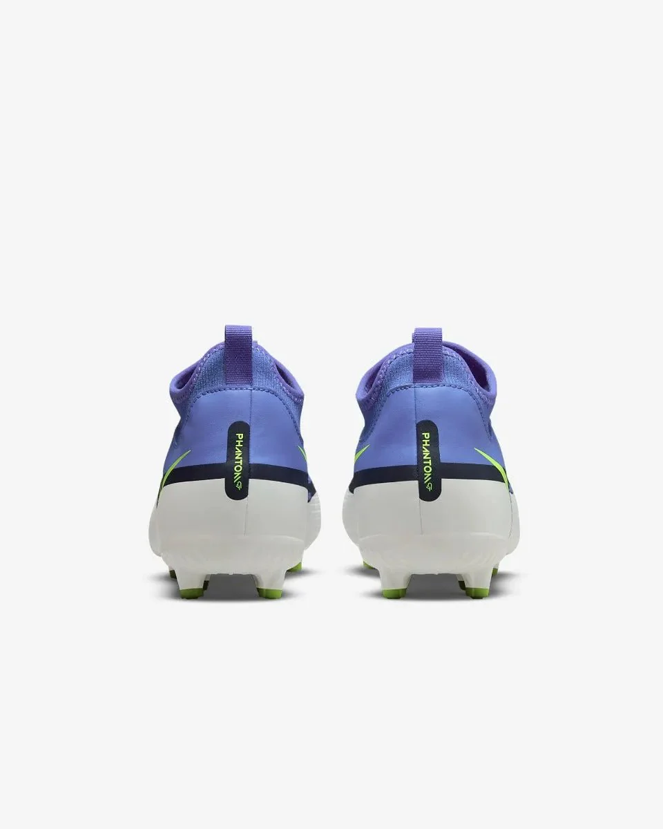 Nike Junior Phantom GT2 Academy DF FG-MG - Sapphire-Volt-Grey - Image 6