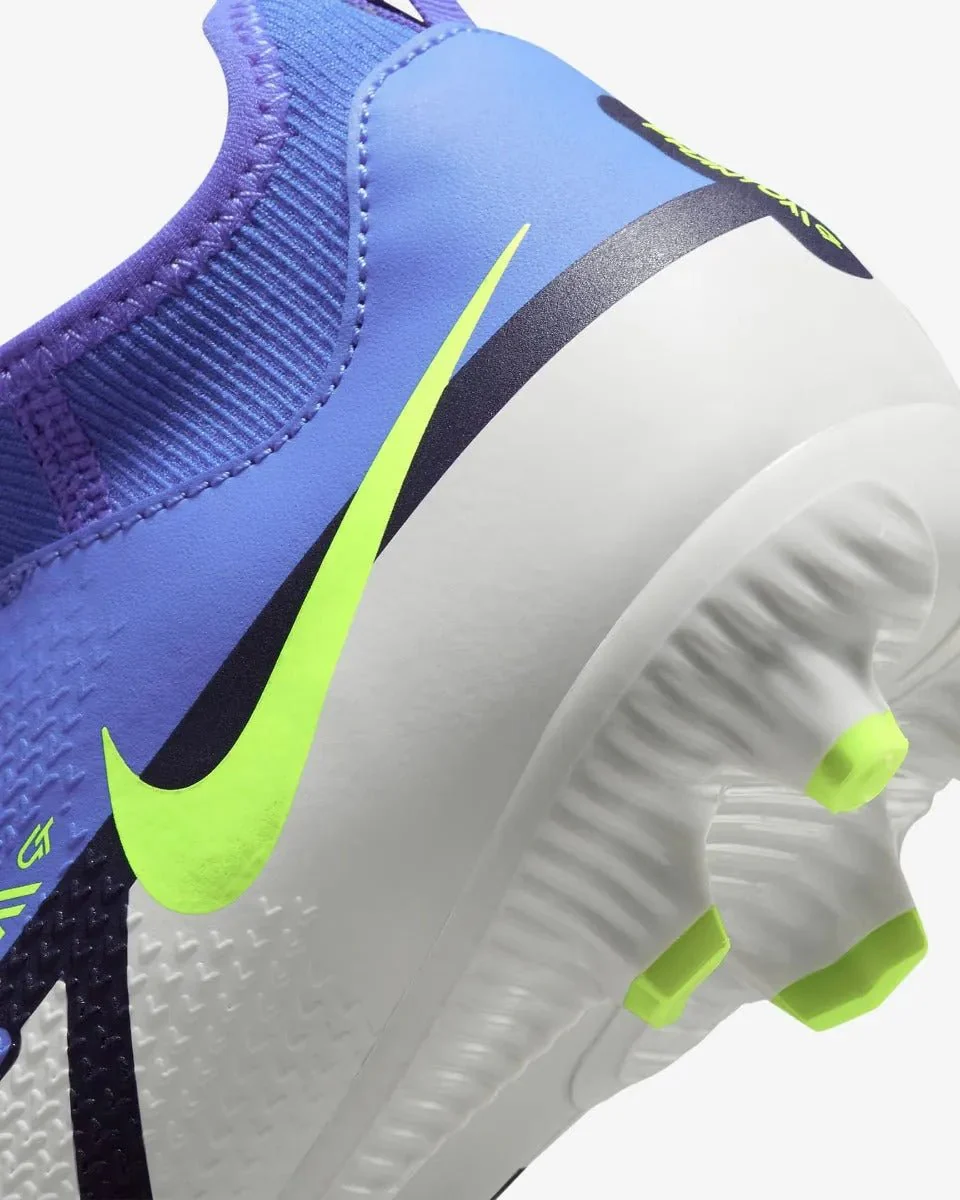 Nike Junior Phantom GT2 Academy DF FG-MG - Sapphire-Volt-Grey - Image 9