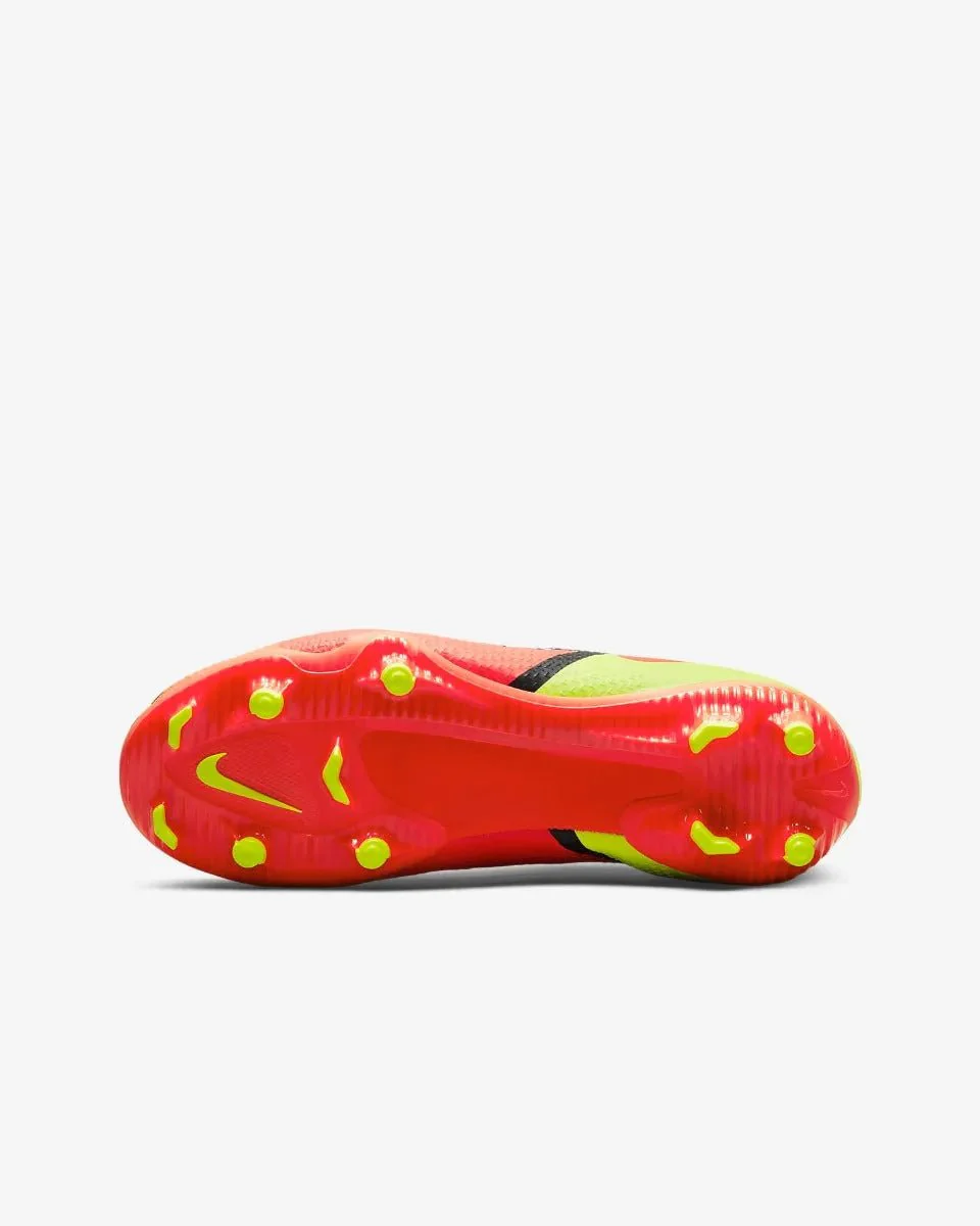 Nike Junior Phantom GT2 Academy DF FG-MG - White-Volt-Crimson - Image 4