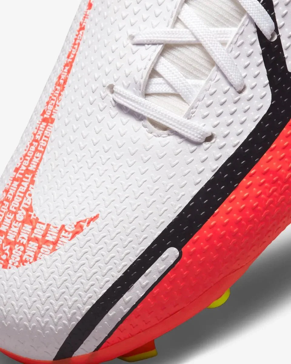 Nike Junior Phantom GT2 Academy DF FG-MG - White-Volt-Crimson - Image 7