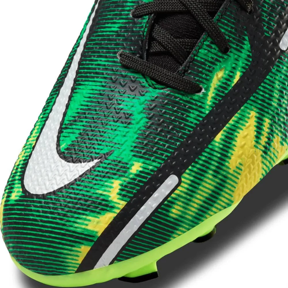 Nike Junior Phantom Gt2 Academy DF SW FG-MG - Black-Green Strike - Image 8
