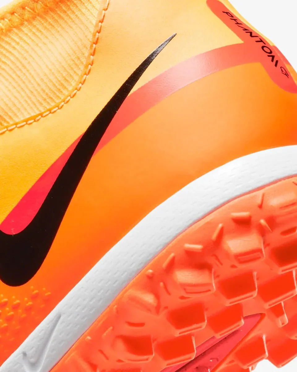 Nike Junior Phantom GT2 Academy DF TF - Laser Orange-Black - Image 8