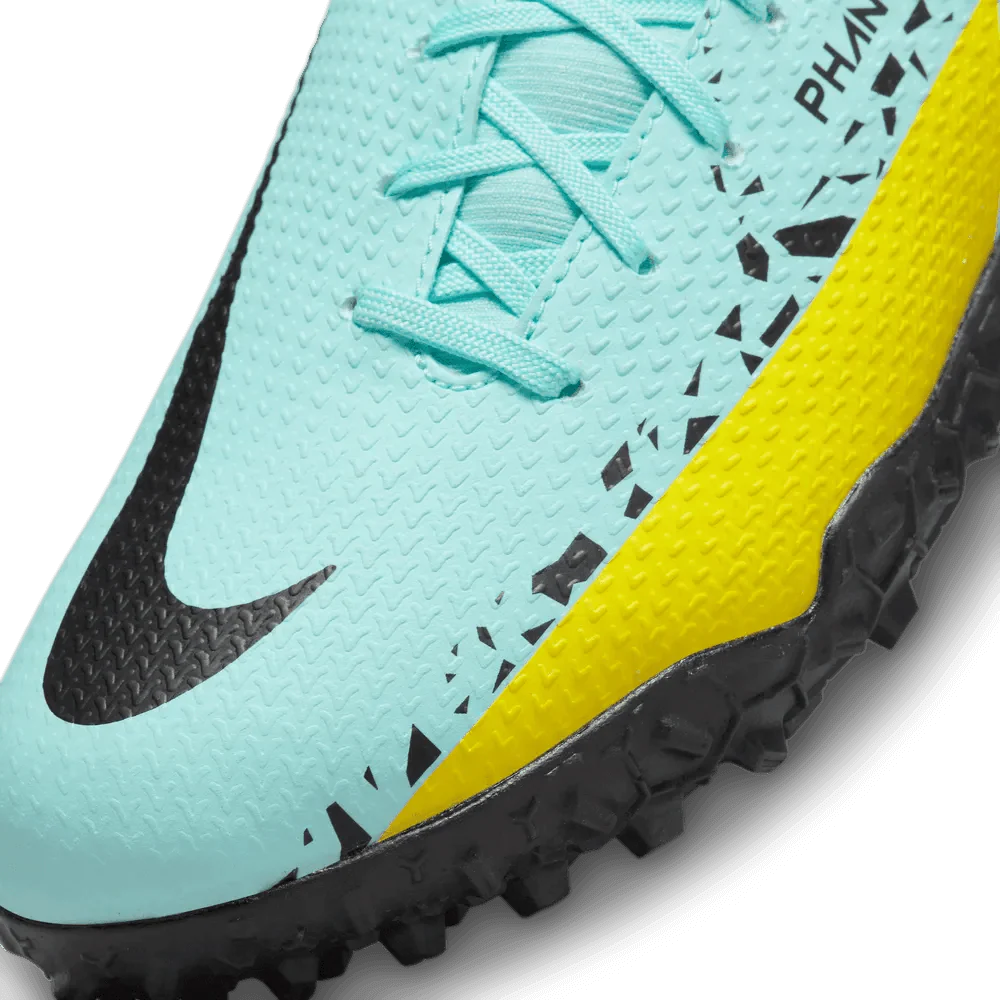 Nike Junior Phantom GT2 Academy DF Turf Glacier Ice-Black Yellow - Image 7