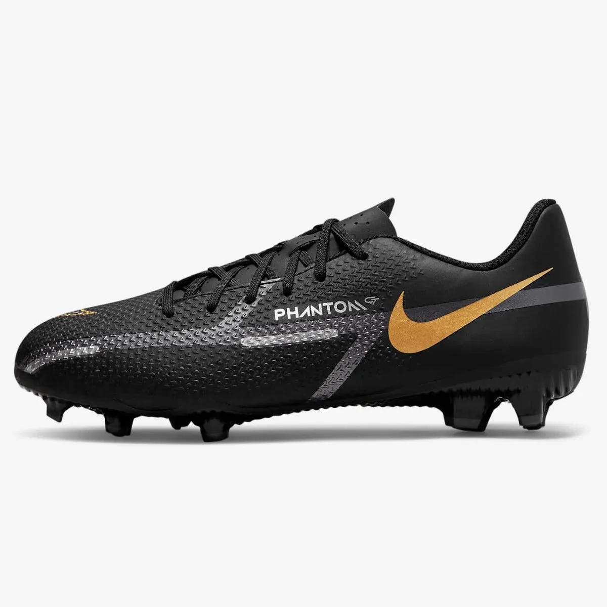 Nike Junior Phantom GT2 Academy FG-MG - Black-Dark Grey-Gold