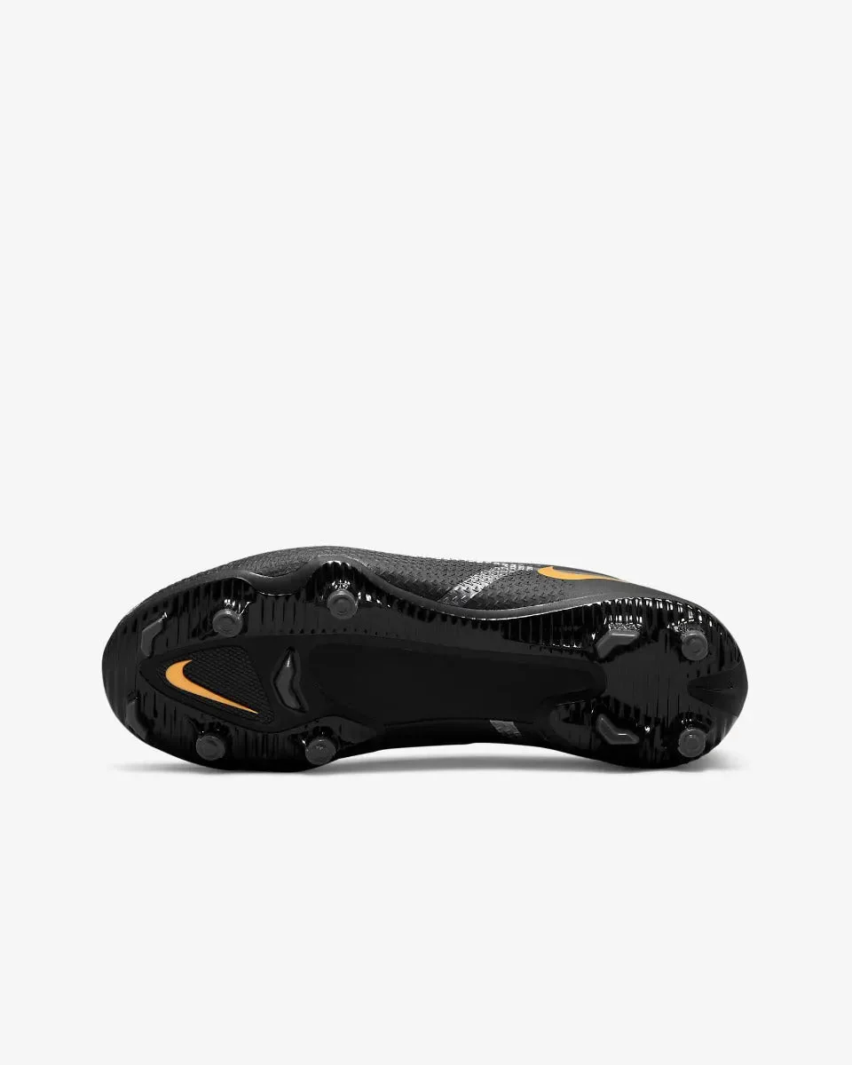 Nike Junior Phantom GT2 Academy FG-MG - Black-Dark Grey-Gold - Image 5
