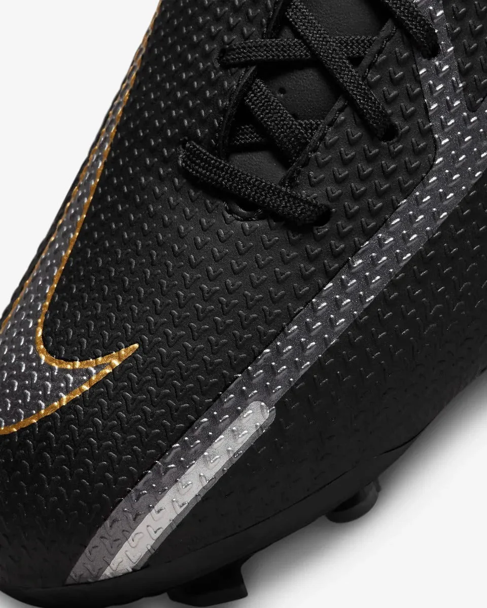 Nike Junior Phantom GT2 Academy FG-MG - Black-Dark Grey-Gold - Image 8