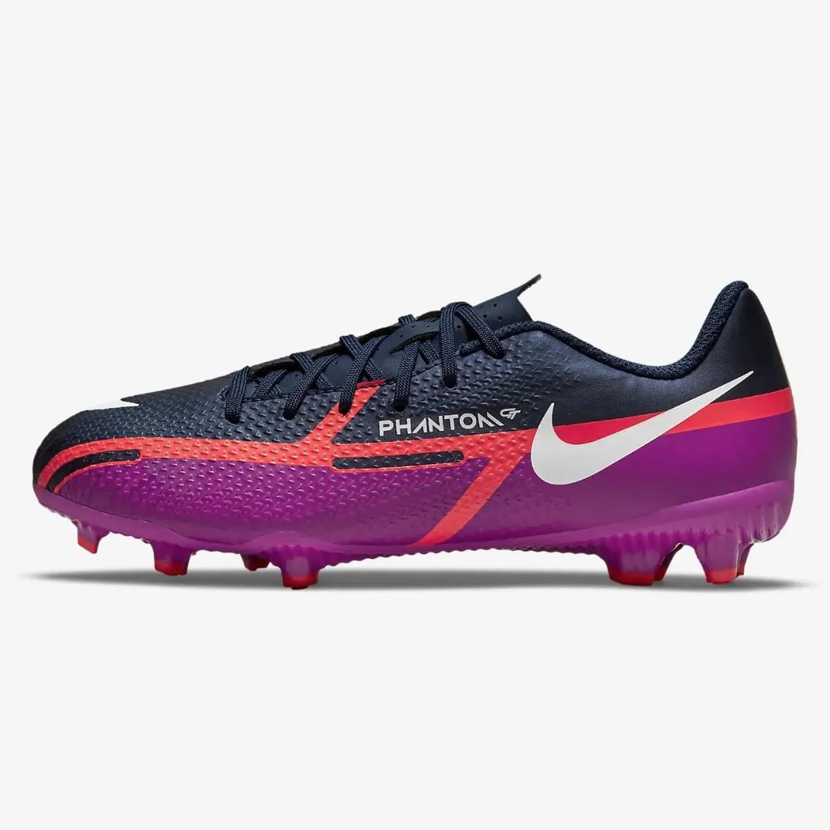 Nike Junior Phantom GT2 Academy FG-MG - Navy-Purple-Crimson