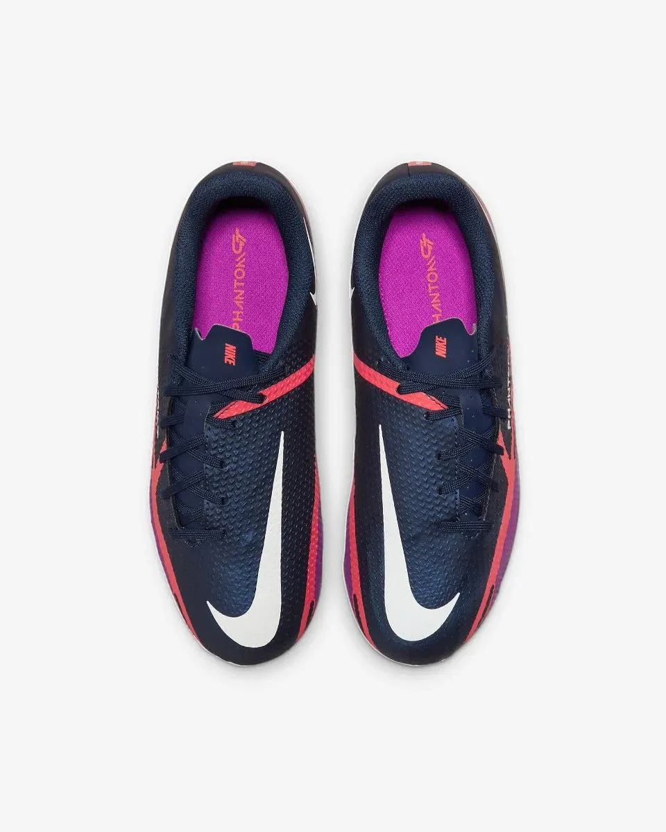 Nike Junior Phantom GT2 Academy FG-MG - Navy-Purple-Crimson - Image 4